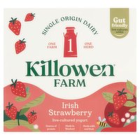 Killowen Farm Irish Strawberry Live-Cultured Yogurt 4 x 125g