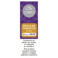 Cirro Regular Tobacco eLiquid 6mg/ml