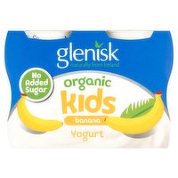 Glenisk Organic Kids Banana Yogurt 4 x 90g (360g)