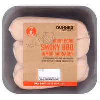 Dunnes Stores 6 Irish Pork Smoky BBQ Jumbo Sausages 342g