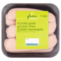 Dunnes Stores 6 Irish Pork Gluten Free Jumbo Sausages 342g