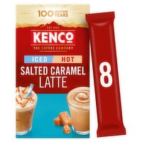 Kenco Iced Hot Caramel Latte Instant Coffee Sachets X8