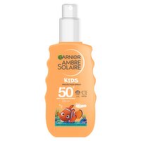 Garnier Ambre Solaire SPF 50+ Kids Sun Cream Spray, Water & Sand Resistant 150ml