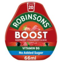 Robinsons Boost Raspberry, Strawberry & Acai On-The-Go Squash 66ml