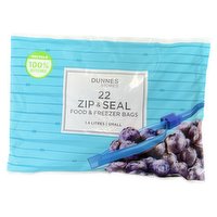 Dunnes Stores 22 Zip & Seal Food & Freezer Bags Small 1.4 Litres