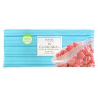 Dunnes Stores 15 Click & Seal Food & Freezer Bags Medium 5 Litres