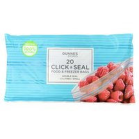 Dunnes Stores 20 Click & Seal Food & Freezer Bags Small 1.5 Litres