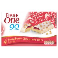 Fibre One 90 Calorie Strawberry Flavour Cheesecake Bars 4 x 25g (100g)