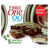 Fibre One Limited Edition 90 Calorie Choc Mint Brownies 5 x 24g (120g)
