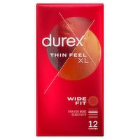 Durex Thin Feel XL Condoms, Pack of 12