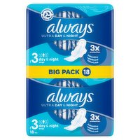 Always Ultra Day & Night Pads (S3) Wings x 18