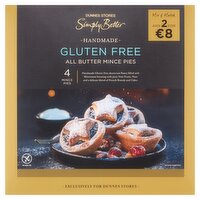 Dunnes Stores Simply Better Handmade Gluten Free 4 All Butter Mince Pies 260g