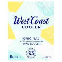 West Coast Cooler Original Tropical Fruit Flavoured Wine Cooler 4 x 250ml