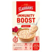 Flahavan's Immunity Boost Fortified Porridge Oats Raspberry 8 x 40g ...