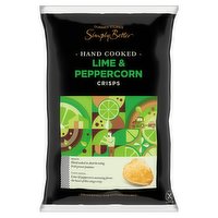 Dunnes Stores Simply Better Hand Cooked Lime & Peppercorn Crisps 125g