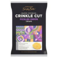 Dunnes Stores Simply Better Hand Cooked Crinkle Cut Pickled Onion Crisps 125g