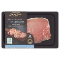 Dunnes Stores Simply Better 8 Traditional Cut Unsmoked Dry Cured Irish Back Rashers 240g