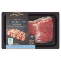 Dunnes Stores Simply Better 16 Thin Cut Unsmoked Dry Cured Irish Streaky Bacon 240g
