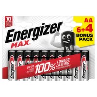 Energizer Max AA Batteries, Alkaline, 10 Pack