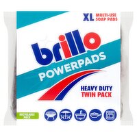 Brillo Powerpads XL Multi-Use Soap Pads Heavy Duty Twin Pack