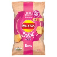 Walkers Baked Prawn Cocktail Snacks Crisps 6 x 22g