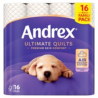 Andrex® Supreme Quilts Toilet Tissue, 16 Quilted Toilet Rolls