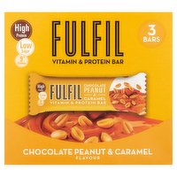 FULFIL Vitamin & Protein Bar Chocolate Peanut & Caramel Flavour 3 x 40g