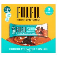 FULFIL Chocolate Salted Caramel Flavour Vitamin & Protein Bar 3 x 40g