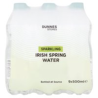 Dunnes Stores Sparkling Irish Spring Water 9 x 500ml