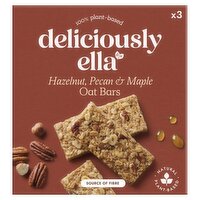 Deliciously Ella Hazelnut, Pecan & Maple Oat Bars 3 x 50g