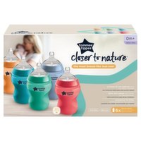 Tommee Tippee Closer to Nature 6 Coloured Baby Bottles 0m+ 260ml