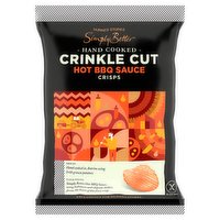 Dunnes Stores Simply Better Hand Cooked Crinkle Cut Hot BBQ Sauce Crisps 40g