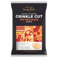 Dunnes Stores Simply Better Hand Cooked Crinkle Cut Hot BBQ Sauce Crisps 125g