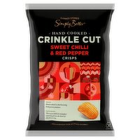 Dunnes Stores Simply Better Hand Cooked Crinkle Cut Sweet Chilli & Red Pepper Crisps 125g