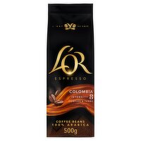 L'OR Espresso Colombia Coffee Beans 500g Intensity 8 