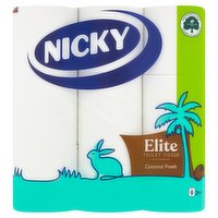 Nicky Elite Toilet Tissue Coconut Fresh 3 Ply 9 Rolls