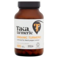 Taka Turmeric Organic Turmeric 120 Vegan Capsules