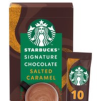 STARBUCKS SIGNATURE CHOCOLATE Salted Caramel Flavour Hot Chocolate Powder 10x20g Sachets (200g)