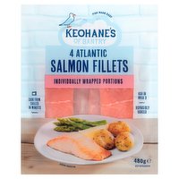KEOHANE'S OF BANTRY 4 Atlantic Salmon Fillets 480g