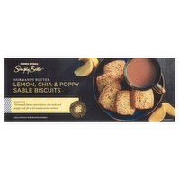 Dunnes Stores Simply Better Lemon, Chia & Poppy Sablé Biscuits 140g