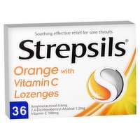 Strepsils 36 Orange with Vitamin C Lozenges