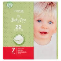 Dunnes Stores Baby-Dry 22 Nappies 7 17+kg