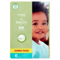Dunnes Stores Baby-Dry Size 6 13-18kg 60 Nappies Jumbo Pack