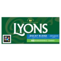 Lyons Decaf Blend TeaBags 40 Biodegradable TeaBags 116g