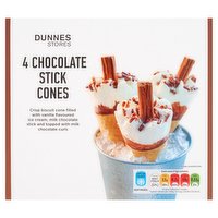 Dunnes Stores Chocolate Stick Cones 4 x 73g (292g)
