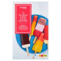 Dunnes Stores 15 Ice Cream & Fruit Lollies Selection 699g