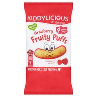 Kiddylicious Strawberry Fruity Puffs 4 x 10g (40g)