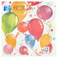 Macon Distributors 20 Lunch Balloon Napkin 