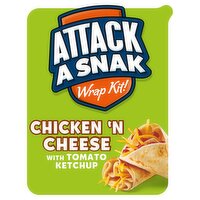 Attack a Snak Chicken 'n Cheese Wrap Kit with Tomato Ketchup 86g