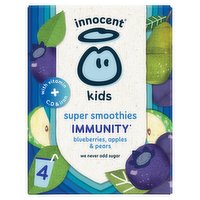 Innocent Kids Super Smoothies Blueberries, Apples & Pears 4 x 150ml